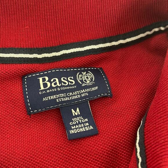 Bass Men’s Polo T- Shirt Short Sleeve Red  Size M NWT - Picture 5 of 8